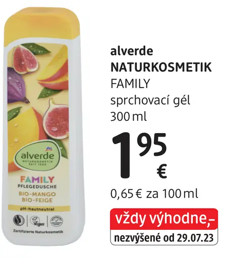 Alverde Naturkosmetik Family sprchovací gél