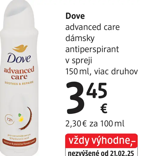 Dove advanced CARE dámsky antiperspirant