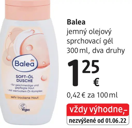 Balea jemný olejový sprchovací gél