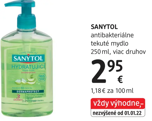 Sanytol Tekuté mydlo antibakteriálne