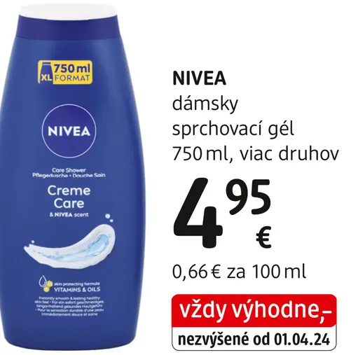 Nivea Creme Care ošetrujúci sprchovací gél
