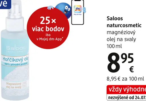 Salus naturocosmetic magnéziový olej na svaly