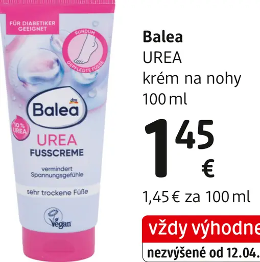 Balea UREA krém na nohy