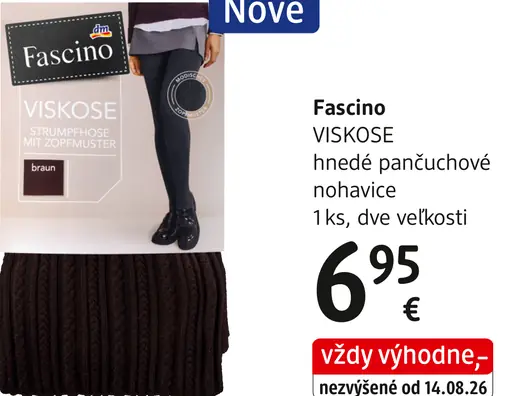Fascino VISKOSE hnedé pančuchové nohavice
