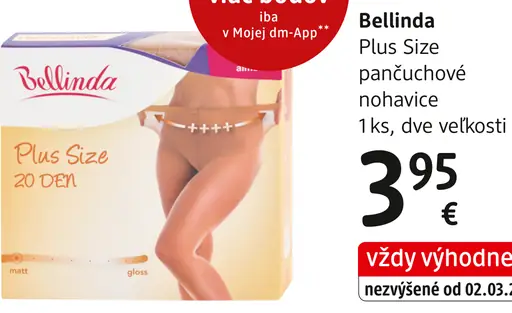 Bellinda Plus Size pančuchové nohavice
