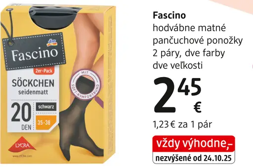 Fascino hodvábne matné pančuchové ponožky