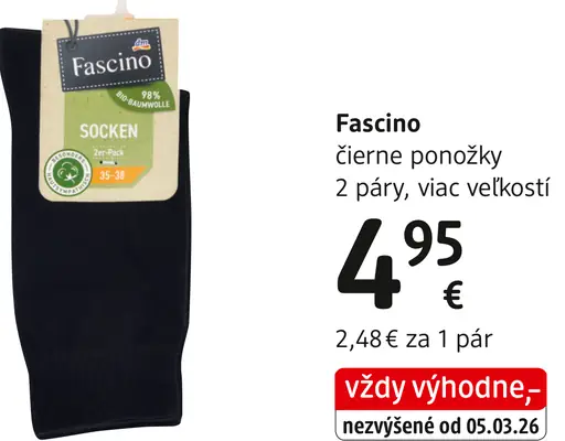 Fascino čierne ponožky