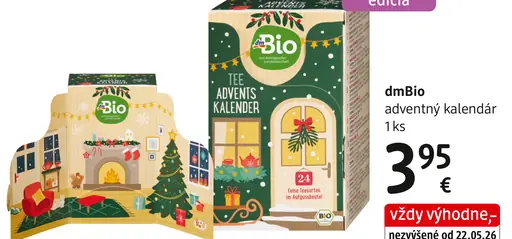 DmBio čajový adventný kalendár