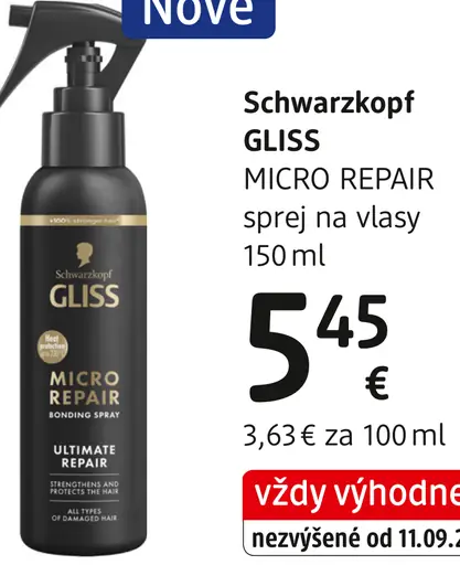 Schwarzkopf Gliss Micro Repair sprej na vlasy