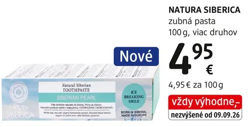 Natura Siberica zubná pasta, viac druhov