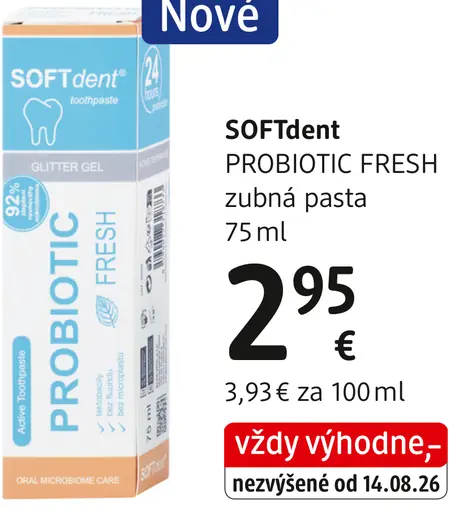 SOFTdent Probiotic Fresh zubná pasta