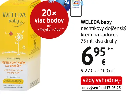 WELEDA baby nechtíkový dojčenský krém na zadoček