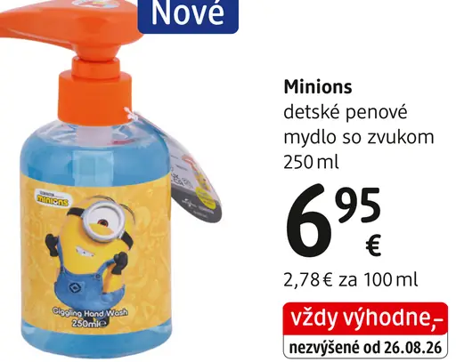 Minions detské penové mydlo so zvukom