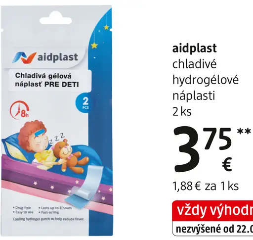 Aidplast chladivé hydrogélové náplasti