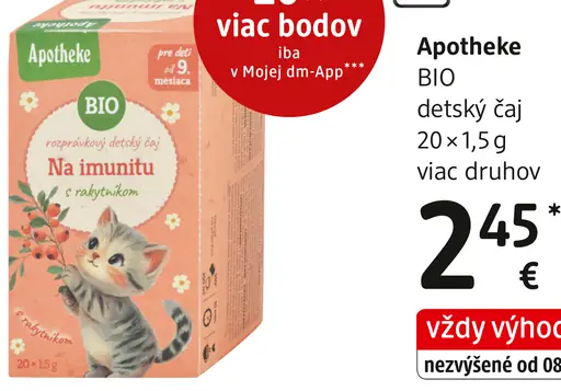 Apotheke BIO detský čaj