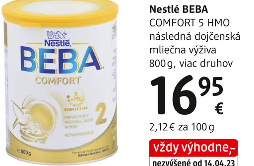 Nestlé Beba Comfort 5 HMO následná dojčenská mliečna výživa