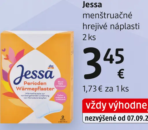 Jessa menštruačné hrejivé náplasti