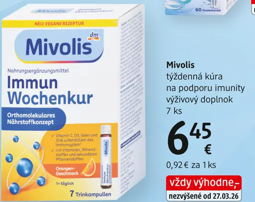 Mivolis týždenná kúra na podporu imunity, výživový doplnok