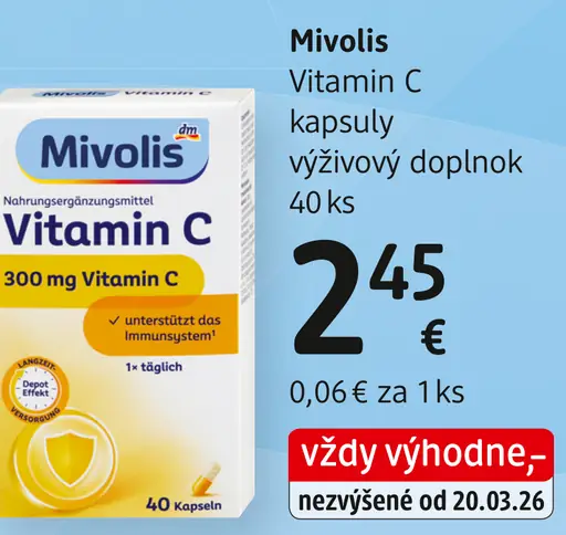 Mivolis vitamín C kapsuly, výživový doplnok