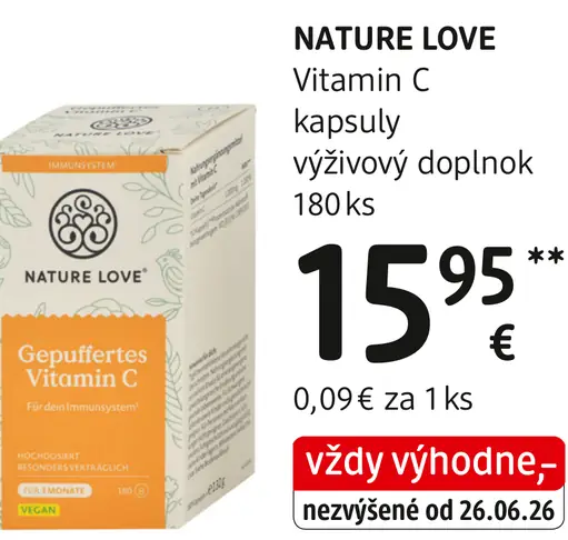 Nature Love Gepuffertes Vitamin C kapsuly