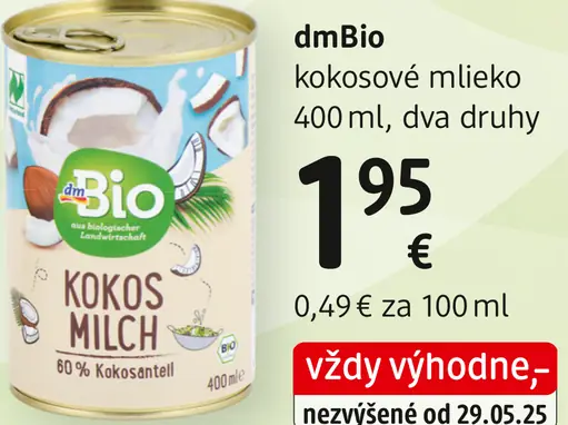DmBio kokosové mlieko