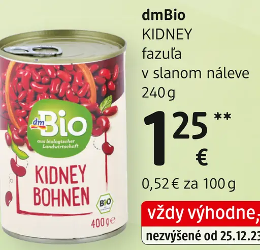 DmBio KIDNEY fazuľa v slanom náleve