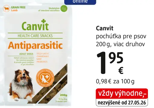 Canvit antiparazitická pochúťka pre psov