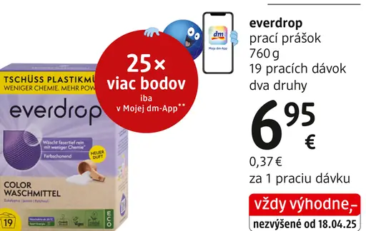 Everdrop prací prášok