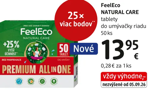 FeelEco Natural Care All in One tablety do umývačky riadu