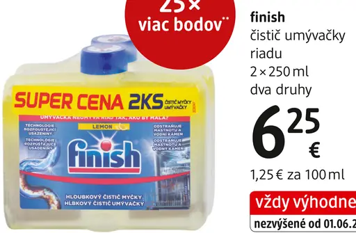 Finish čistiaci prostriedok do umývačky riadu