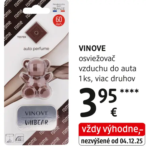 Vinove osviežovač vzduchu do auta