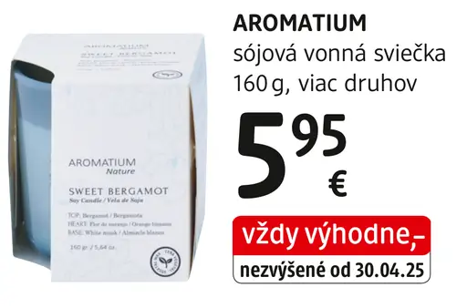 Aromatium Nature sójová vonná sviečka