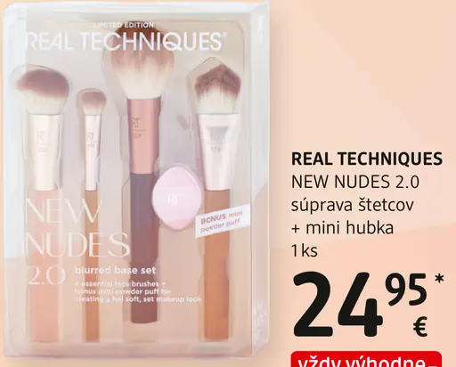 Real Techniques New Nudes 2.0 súprava mini štetcov s puzdrom