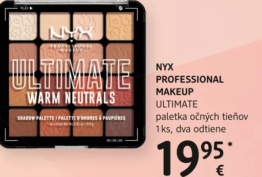NYX Professional Makeup Ultimate paletka očných tieňov Ultimate Warm Neutrals