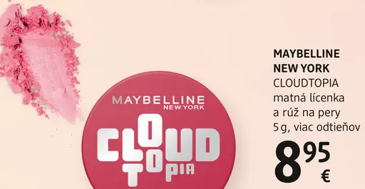 Maybelline New York CloudTopia matná lícenka a rúž, rôzne odtiene