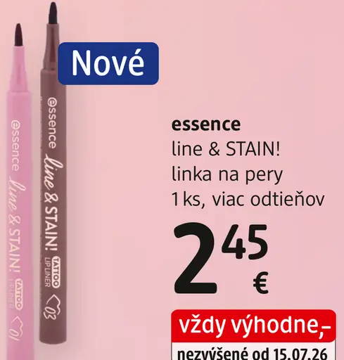 Essence line & STAIN! linka na pery