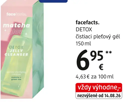 Facefacts. Detox čistiaci pleťový gél