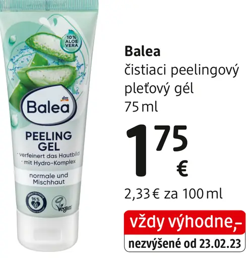 Balea čistiaci peelingový pleťový gél