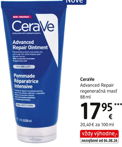 CeraVe Advanced Repair regeneračná masť
