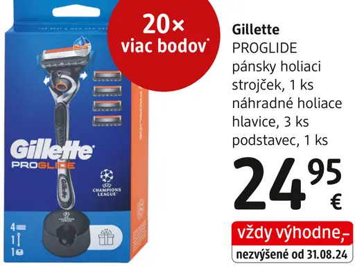 Gillette ProGlide pánsky holiaci strojček s náhradnými hlavicami