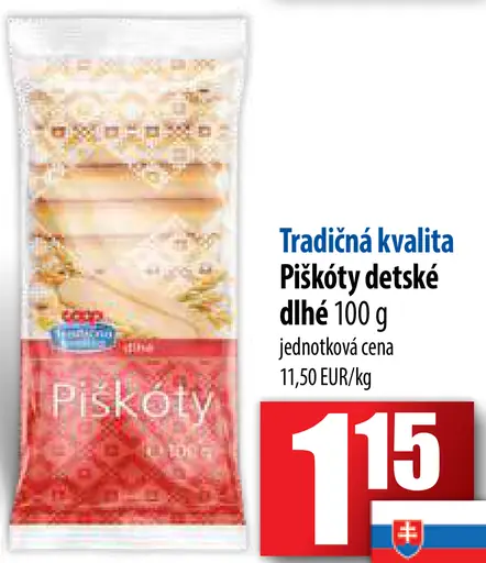 Piškóty detské dlhé