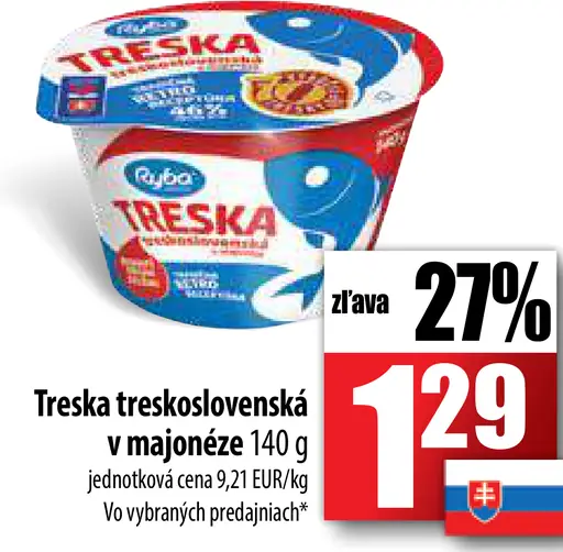 Treska treskoslovenská v majonéze