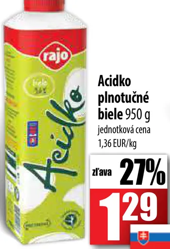 Acidko plnotučné biele