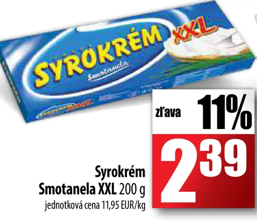 Syrokrém Smotanela XXL