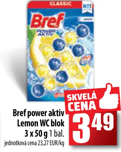 Bref Power Aktiv Lemon WC blok