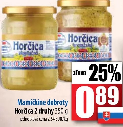 Horčica 2 druhy