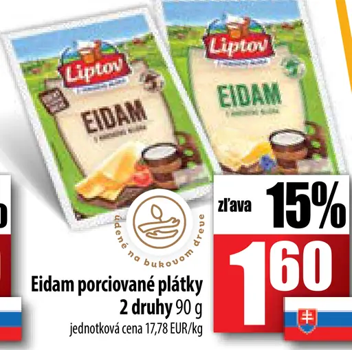 Eidam porciované plátky