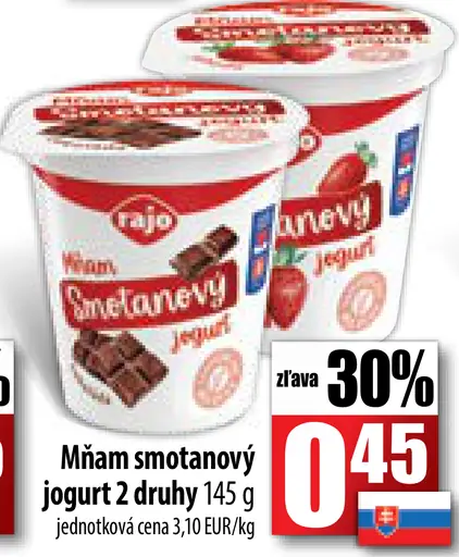 Smotanový jogurt 2 druhy