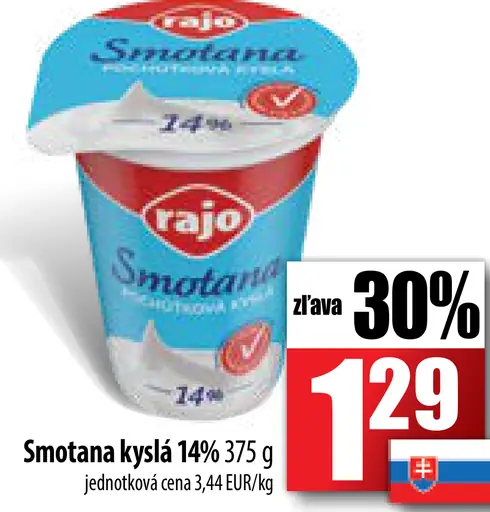 Smotana kyslá 14%