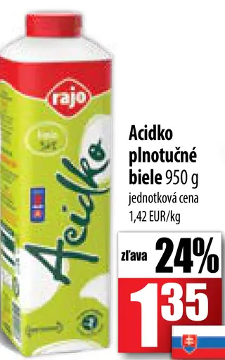 Acidko plnotučné biele